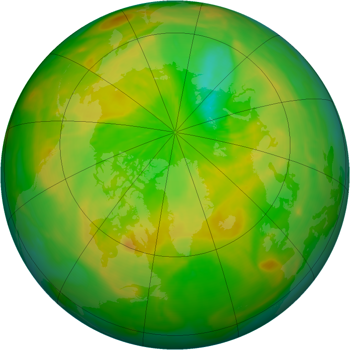 Arctic ozone map for 11 June 2015